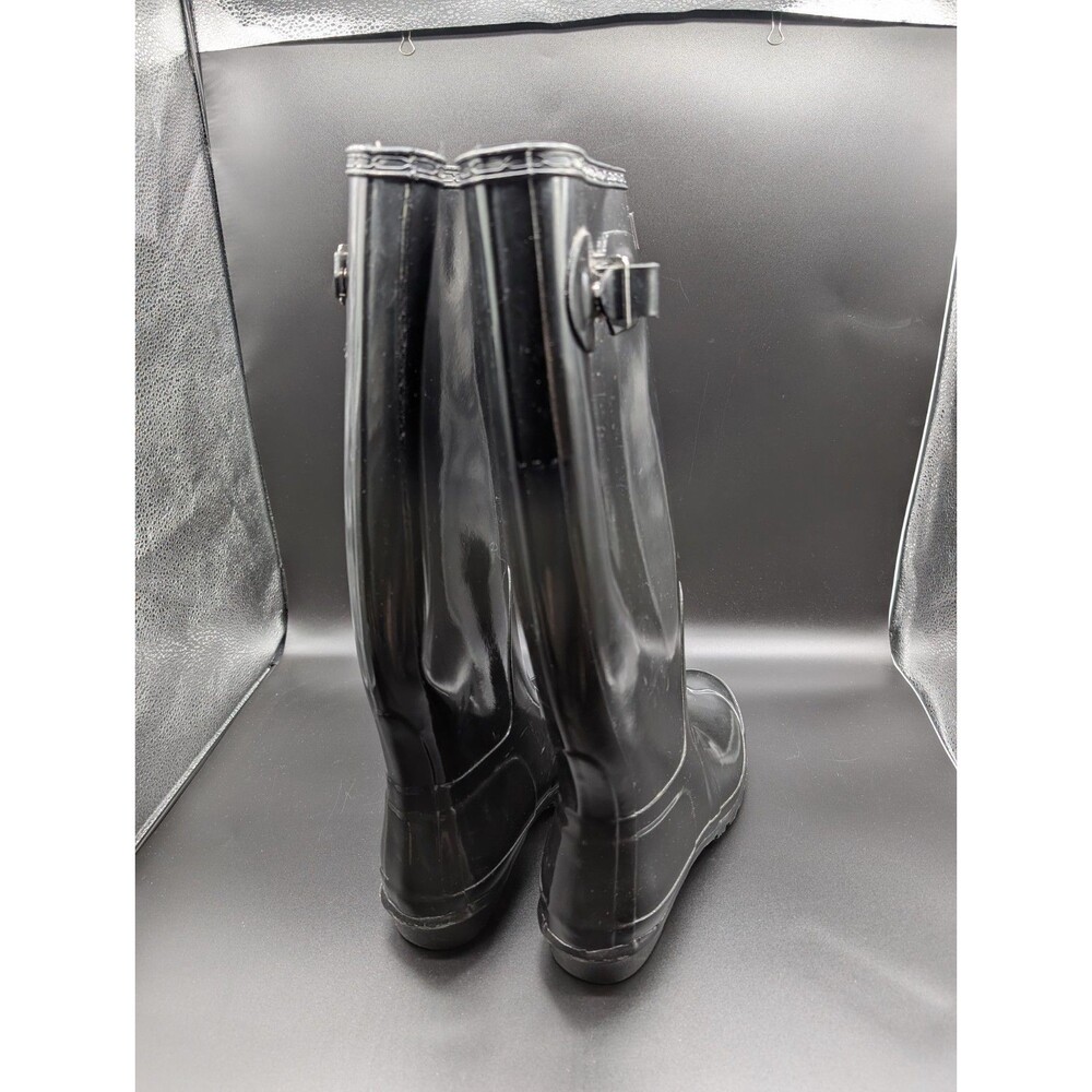 Hunter Women's 9 Original Tall Gloss Rain Boots Black Waterproof EUC - Picture 5 of 11